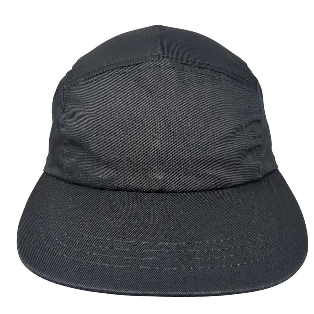 Jennifer Moore 5 Panel Cap Black One Size Adjustable Lightweight Blank